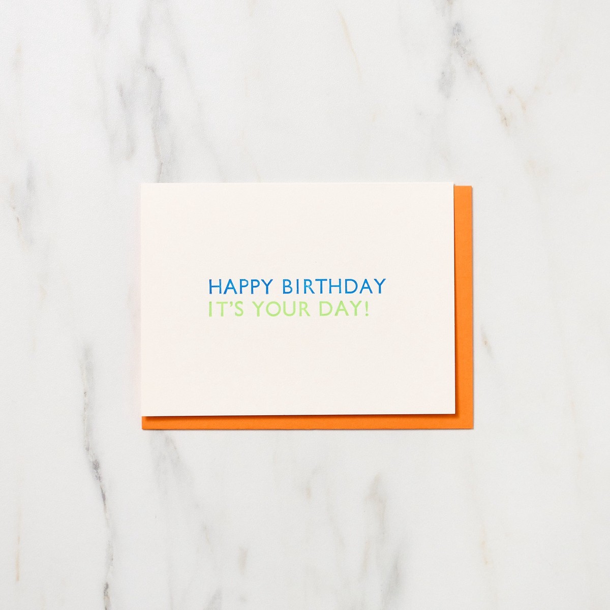"Happy Birthday It's Your Day!" Greeting Cards / Letterpress Letters