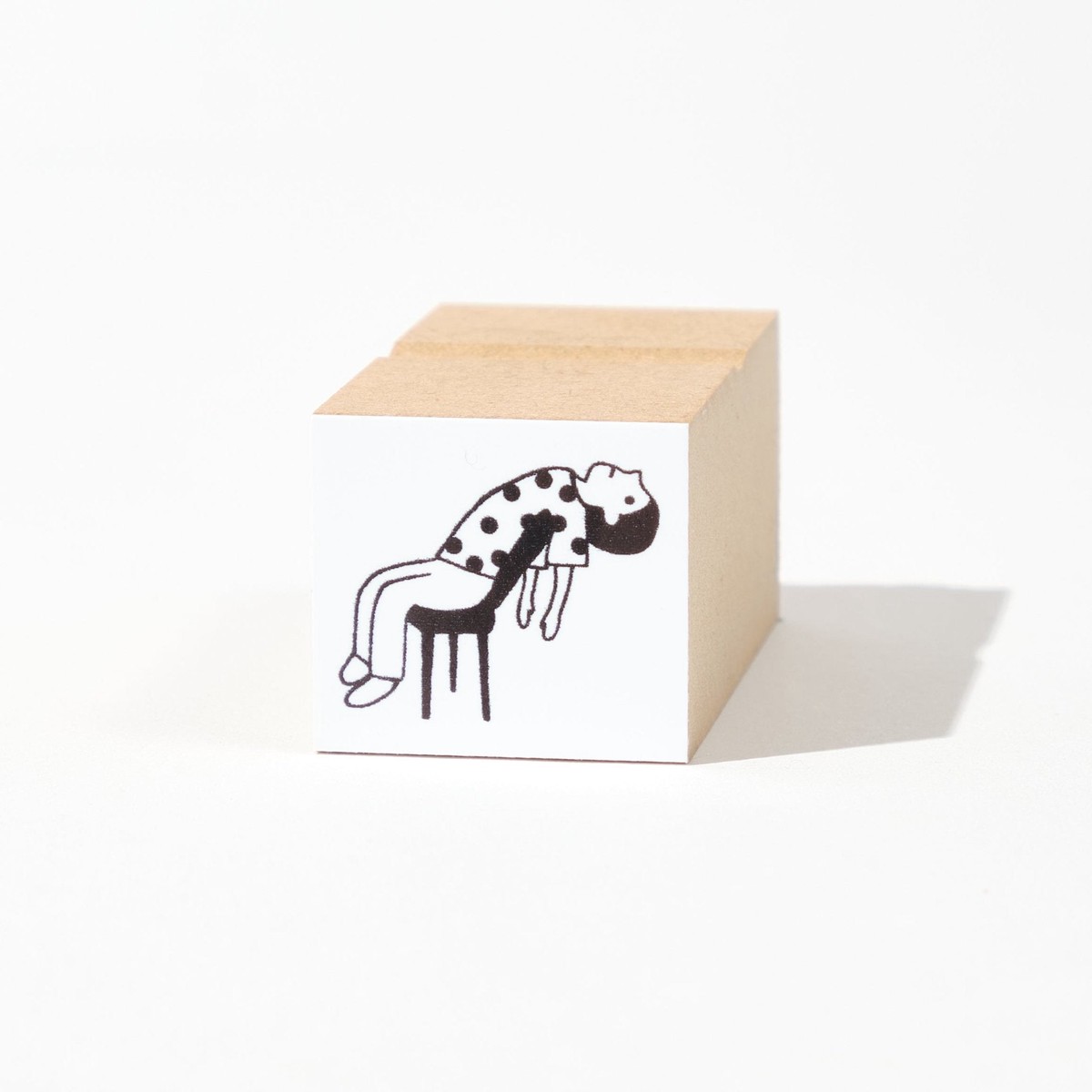 "I Can't Anymore" Humorous Wood Stamp / Morita Inbou
