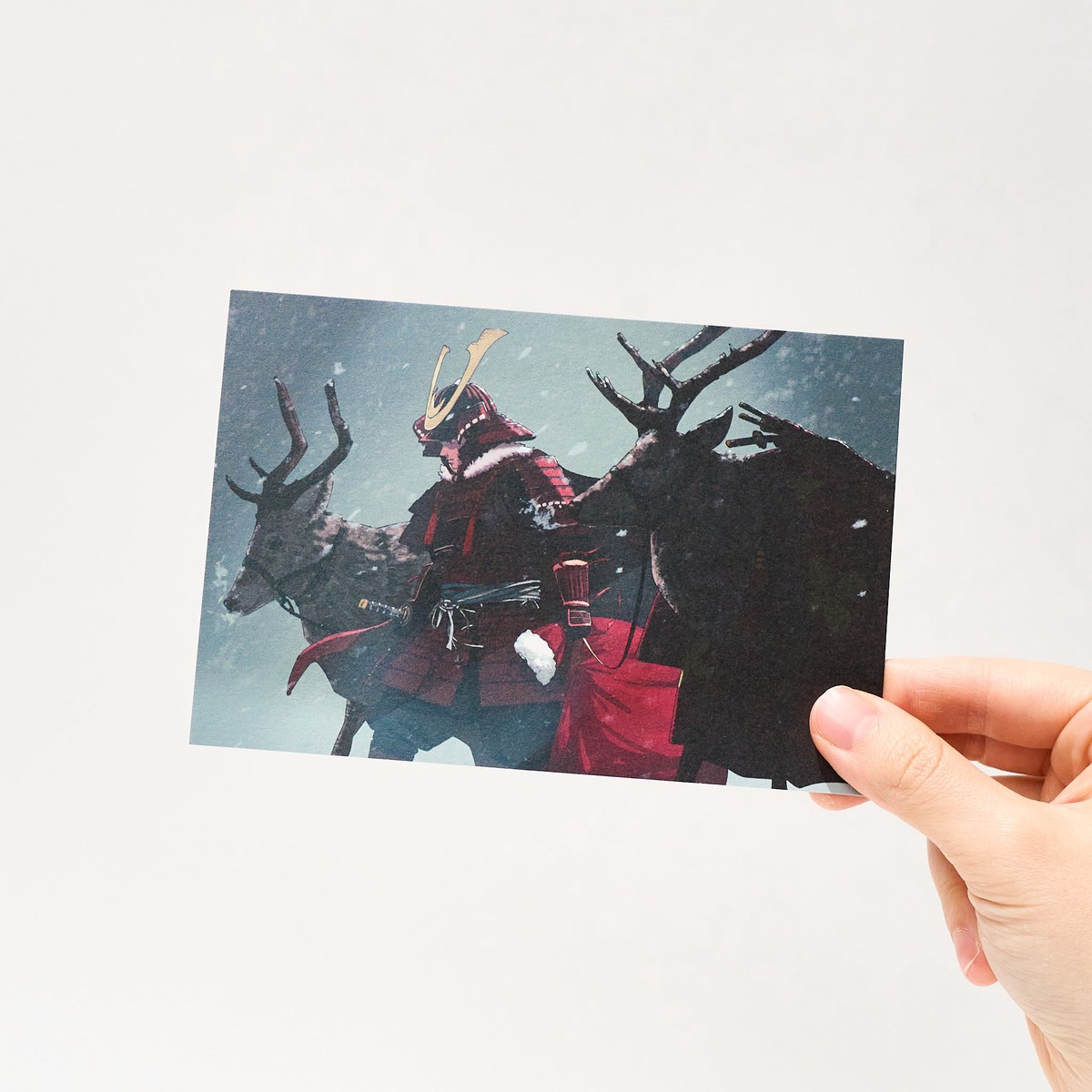 "Warrior of the North Pole" Washi Postcard by Nitnglll / Bungu