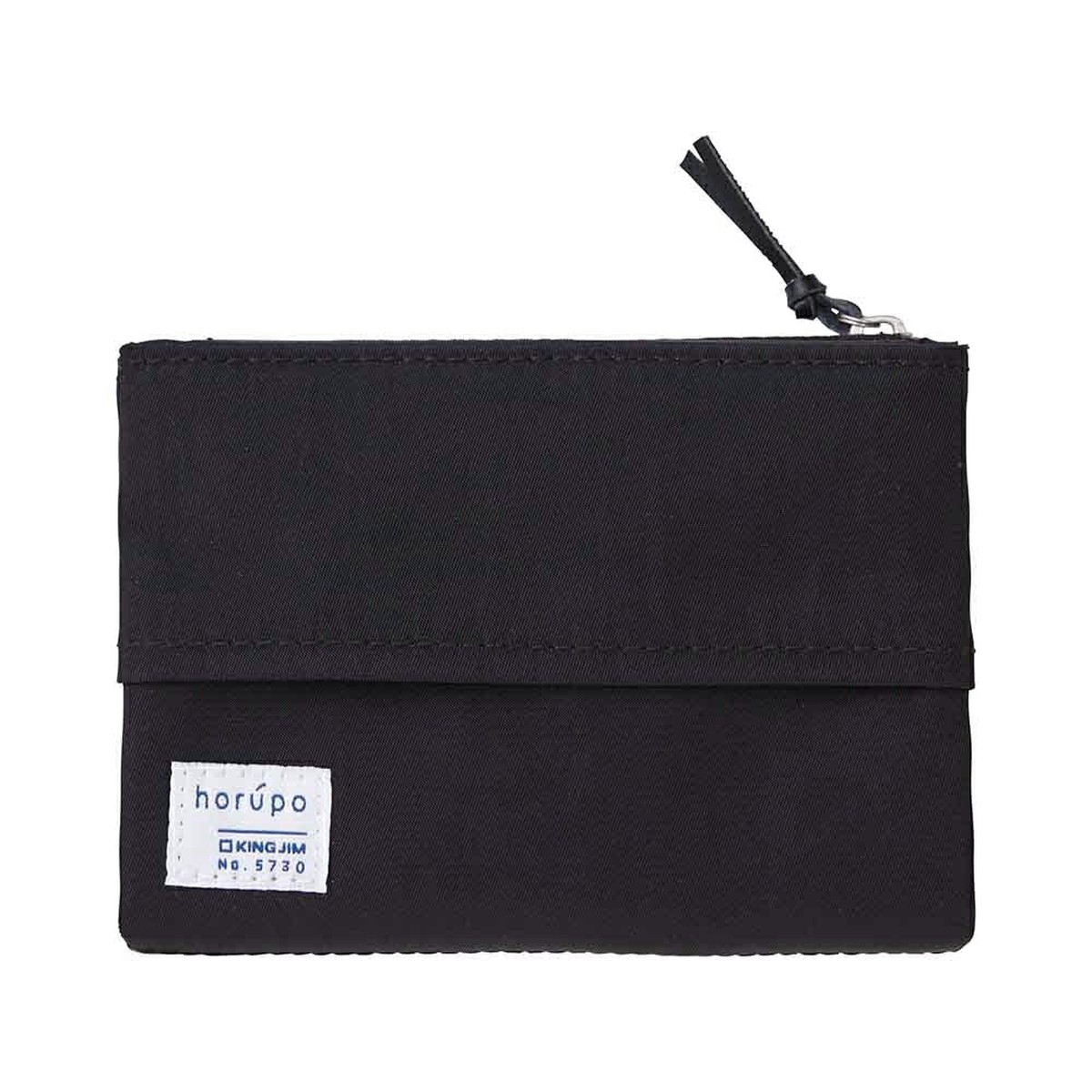 "Holpo" Trash Can Pouch Bifold Size Black 5730 King Jim